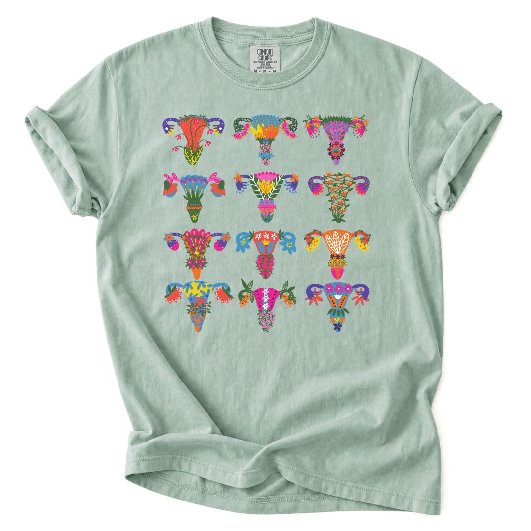 Floral Uterus Tee
