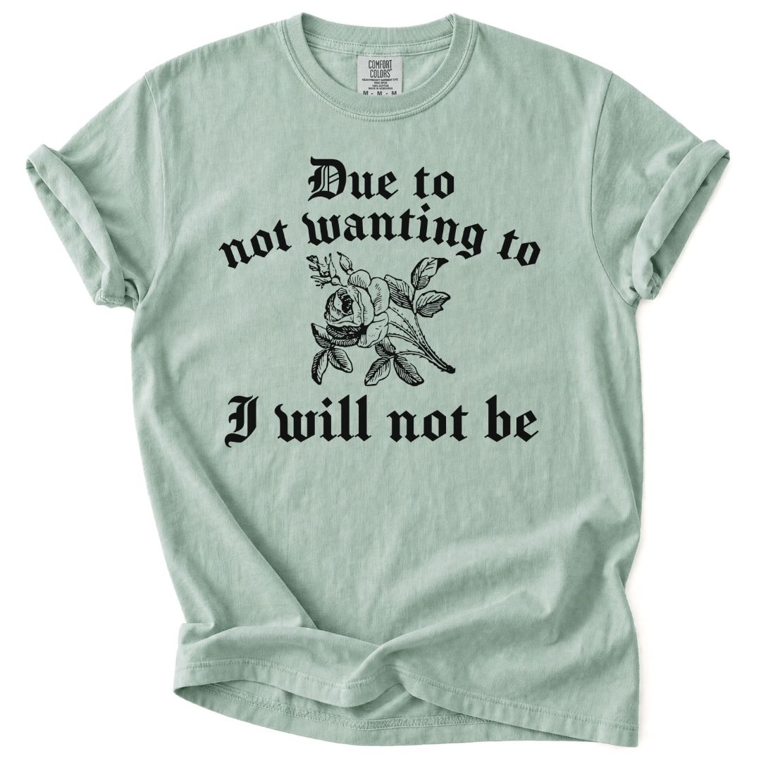Due To Not Wanting To Tee