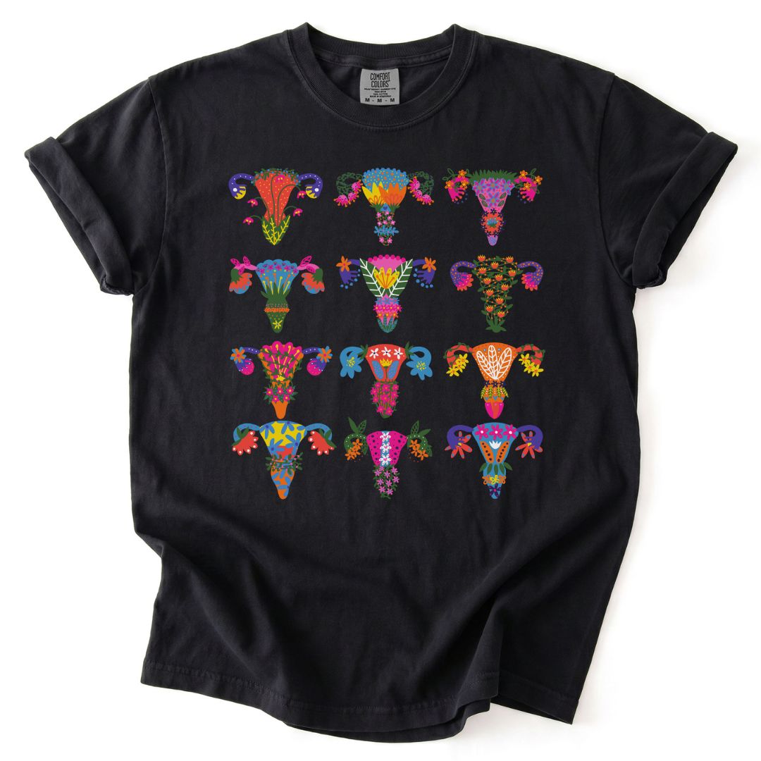 Floral Uterus Tee
