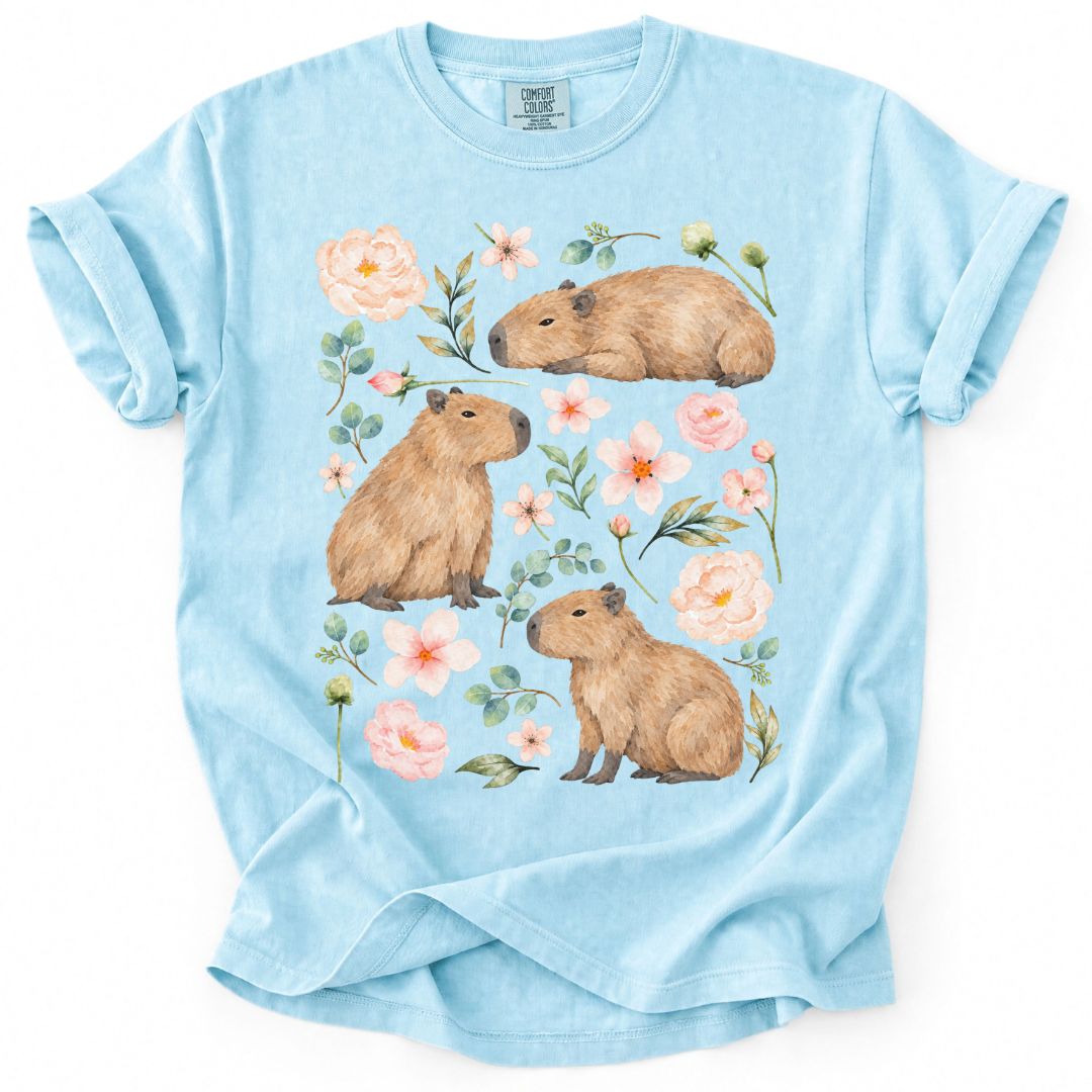 Floral Capybara Tee