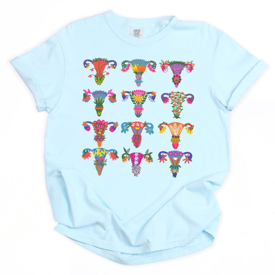 Floral Uterus Tee