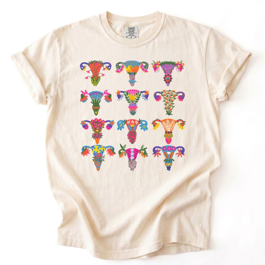Floral Uterus Tee