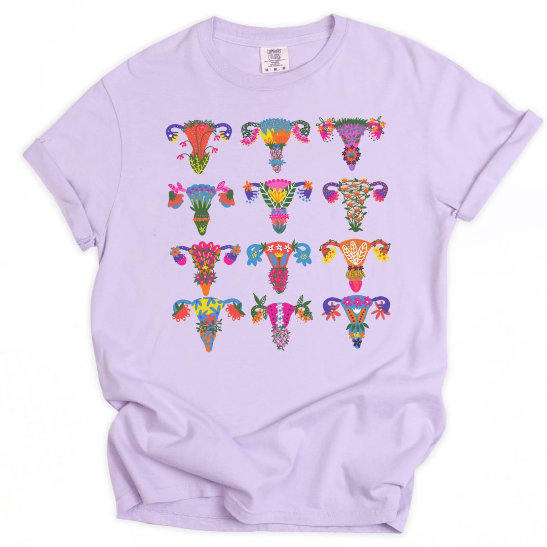 Floral Uterus Tee
