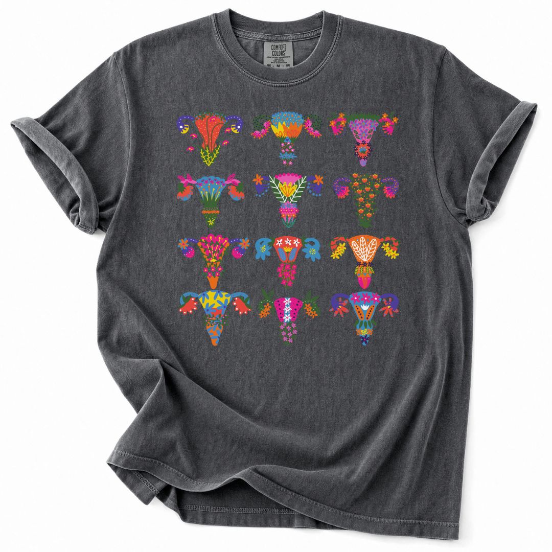 Floral Uterus Tee