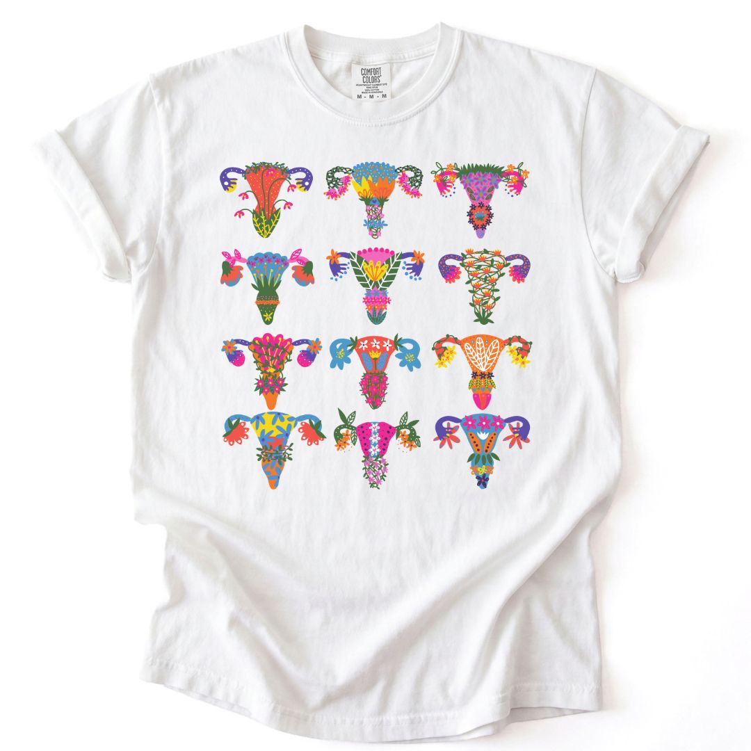 Floral Uterus Tee